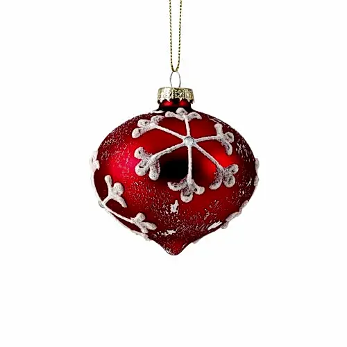 Cam Yılbaşı Süsü Topaç Red