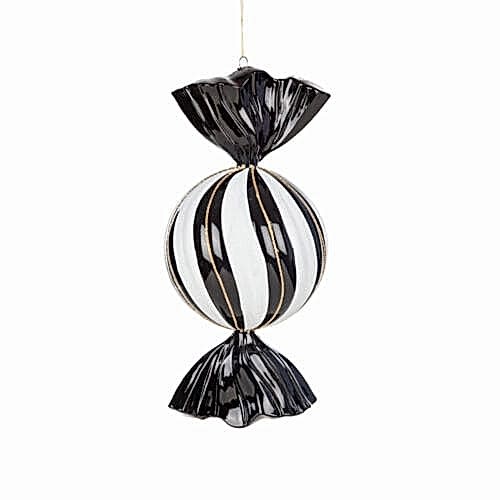 Siyah Beyaz Şeker Yılbaşı Ağaç Süsü (33cm)