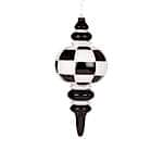 Siyah Beyaz Damla Yılbaşı Ağaç Süsü (33cm)
