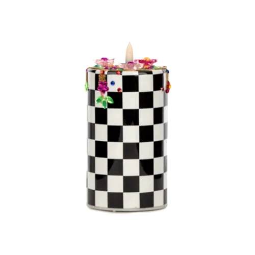 Led Işıklı Cam Mum (15 CM)