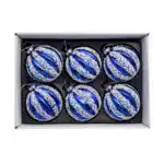 6 Lı Yılbaşı Süsü Cam Top (8 CM)