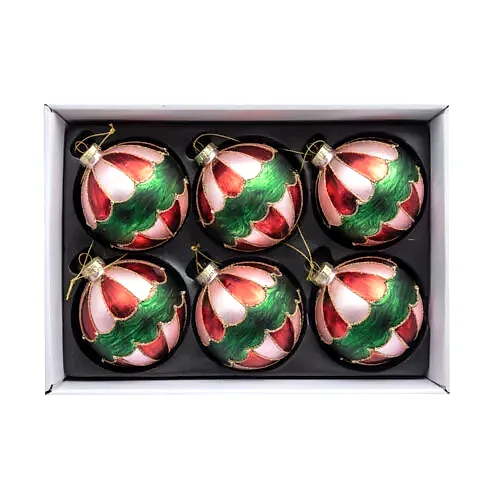 6 Lı Yılbaşı Süsü Cam Top (8 CM)