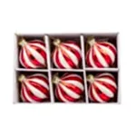 6 Lı Yılbaşı Süsü Cam Top (8 CM)