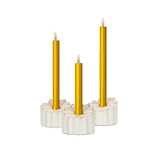 Cam Porselen Led Işıklı Mum Set