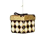 Yılbaşı Ağaç Süsü White Black Gift Box (10 CM)